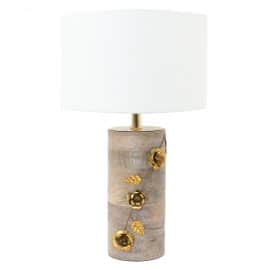 Gold Fl Wood Table Lamp G Mart, Fancy Gold Table Lamps