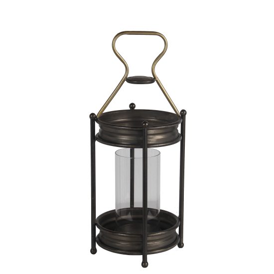 Transitional Metal Candle Holder with Ball Leg