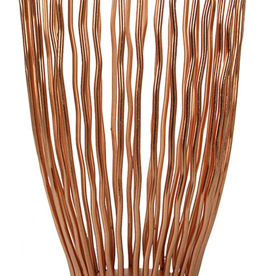 Metal Pillar Candle Holder with Wavy Wires