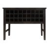 Rectangular Wooden Wine Cabinet with Multiple Storage Slots